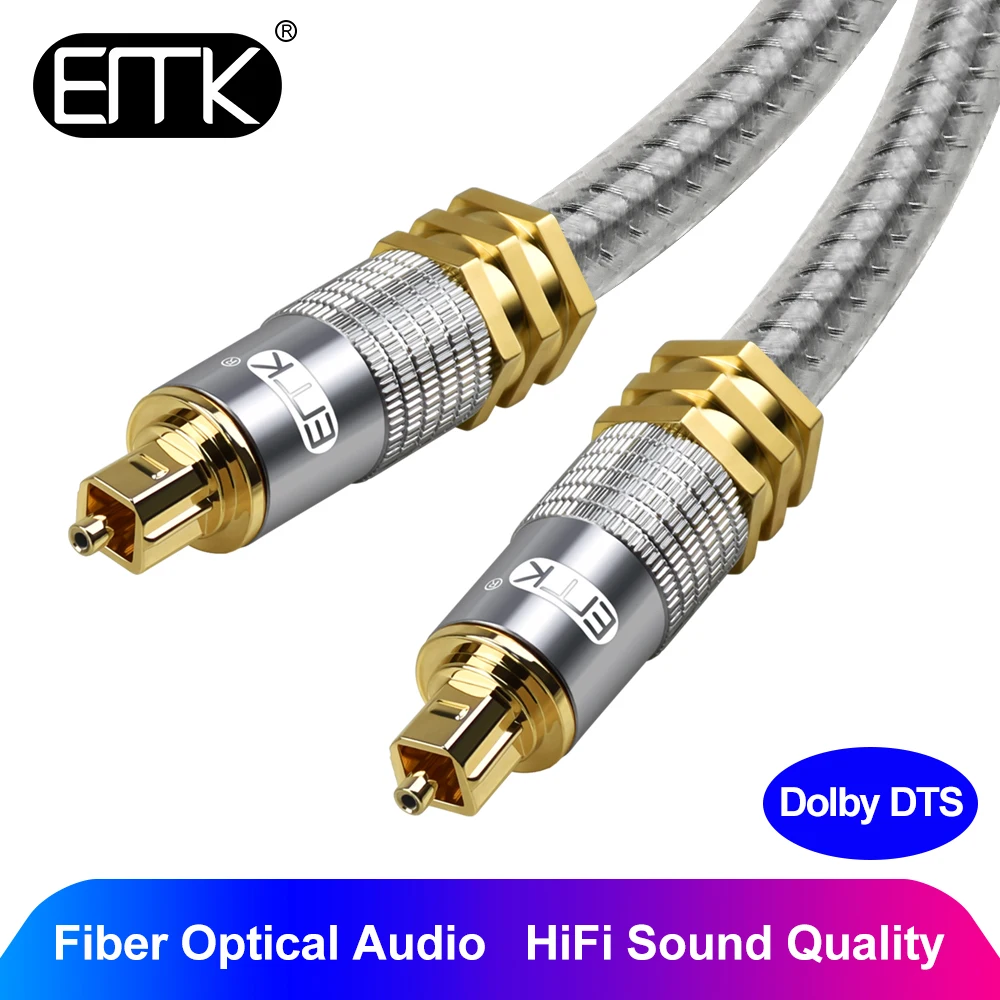 Оптический кабель EMK Digital 5 1 Toslink оптоволоконный SPDIF оптический аудиокабель OD8.0 с