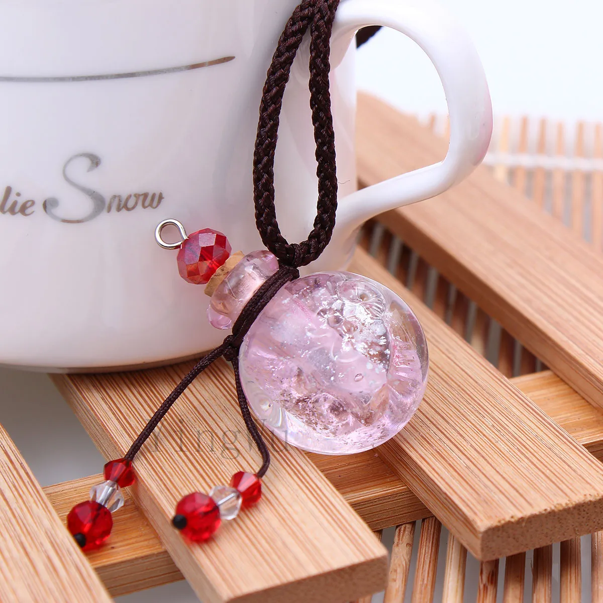 YingWu круглая Вишневое масло пепел урна бутылка пробковая белая стеклянная