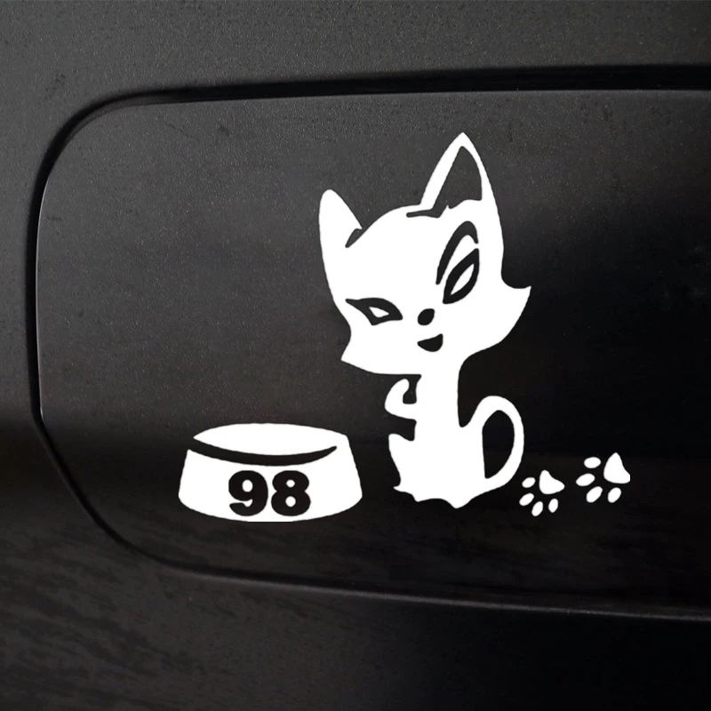 CK3166# наклейки на авто Кошка бензобак 98 водонепроницаемые машину наклейка для