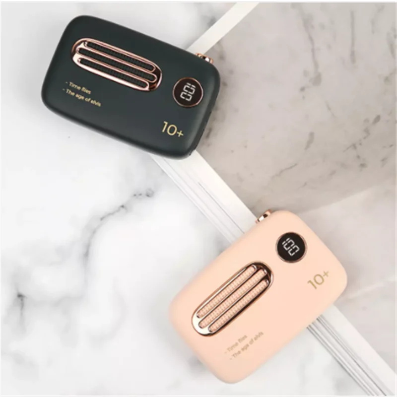 Портативный внешний аккумулятор Xiaomi в стиле ретро 10000 мАч два порта USB цифровой