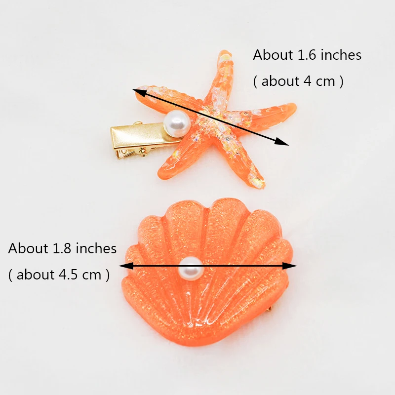 2 шт./компл. заколка для волос гребешок с жемчугом в виде морской звезды девочек