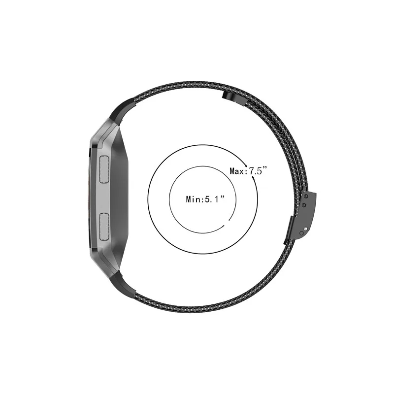 Размер S/L для Fitbit ионный Миланский сплит-магнитный ремешок из нержавеющей стали