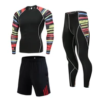 high quality compression mens sport suits quick dry running sets clothes sports joggers training gym fitness tracksuits running