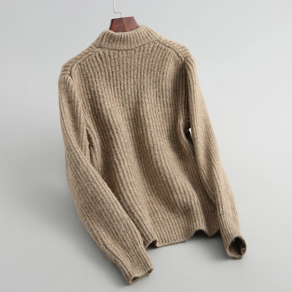 И толстые трикотажные женские пуловеры из мохера с длинным рукавом | Женская