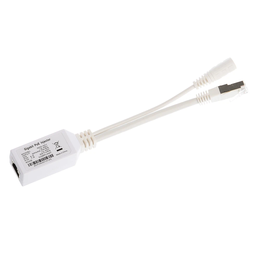12V-56в Gigabit PoE кабель инжектора разделитель Poe Инжектор экранированный RJ45 разъем