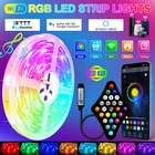 Светодиодная лента Wi-Fi Smart alexa Bluetooth Luces LED светильник s лампа RGB RGBWW 5-30 м управление через приложение Гибкая ленточная для комнаты