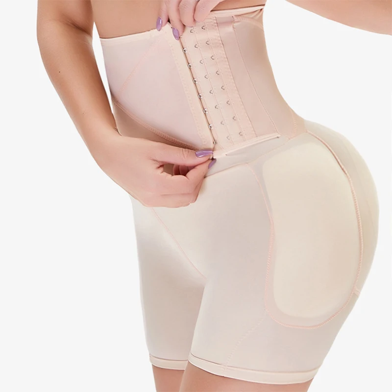 

Women Body Shapers Padded Buttocks Shapewear Butt Lifter High Waist Slim Tummy Control Seamless Shaper Short Compression Pants