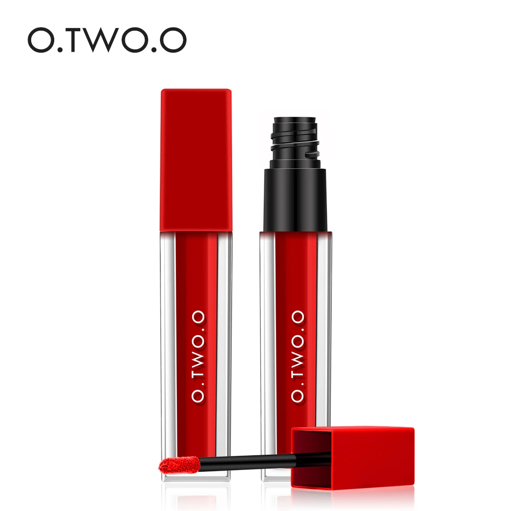 O.TWO.O Матовая жидкая губная помада матовый бархатный блеск для губ