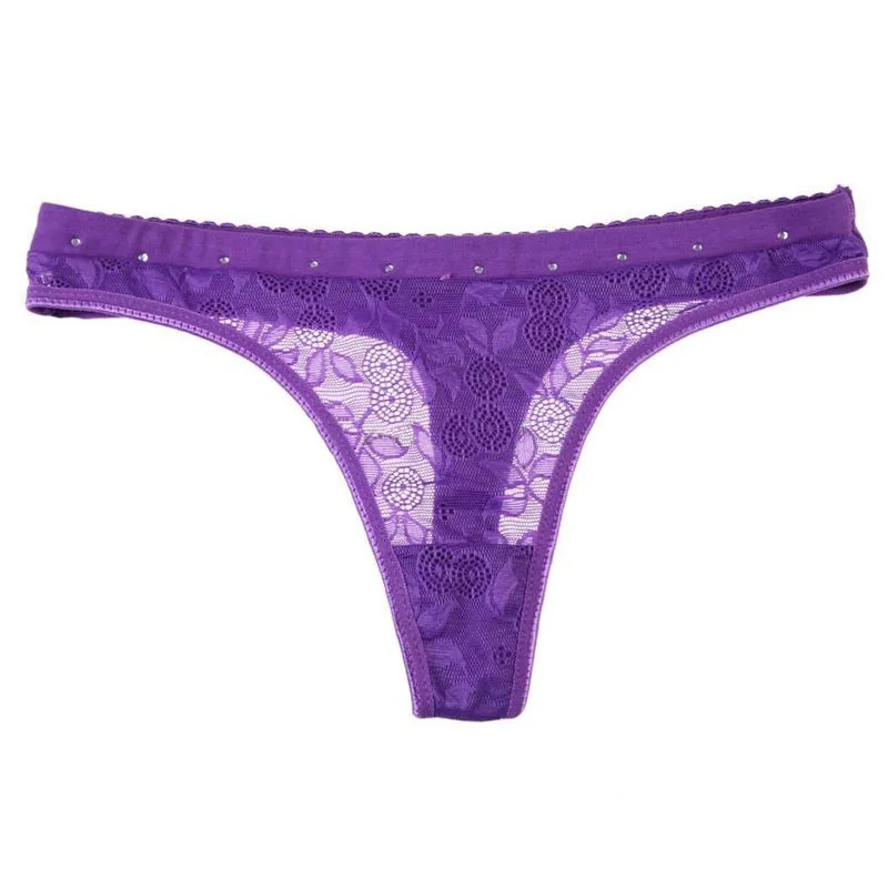 

Women Hollow Out Sexy Cotton Lace Panties Seamless Panty Thongs G-string Underwear