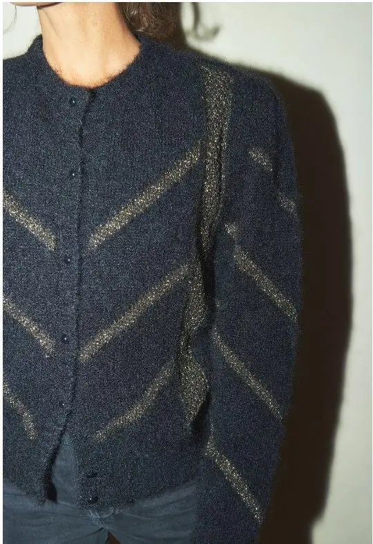 Women Sweater Mohair Puff Sleeve 