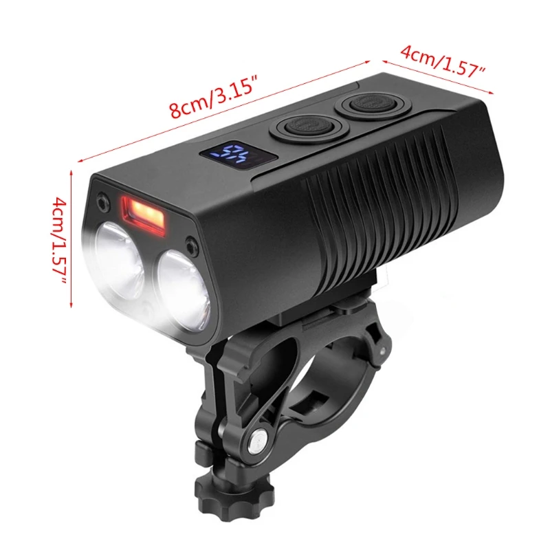 

Waterproof LED Bike Front Tail Light Set USB Rechargeable Bright Bicycle Cycling Rear Headlight with 5000mAh 1300 Lumen
