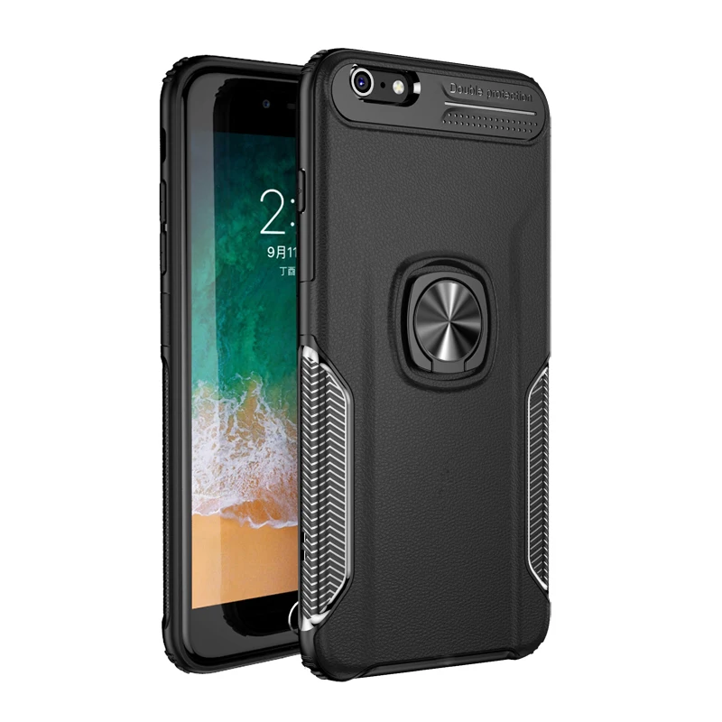 Противоударный защитный чехол для iPhone 6 S X XS 8 7 Plus держатель кольца на палец
