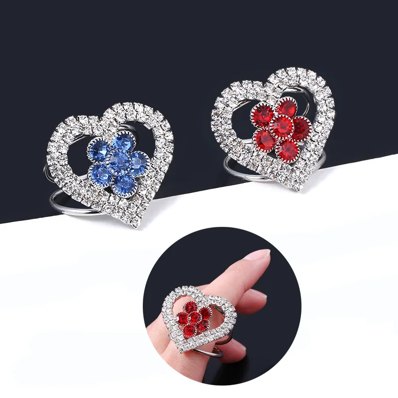 SG Новая мода Титаник сердце океана кольца красного и синего цвета принтом в виде