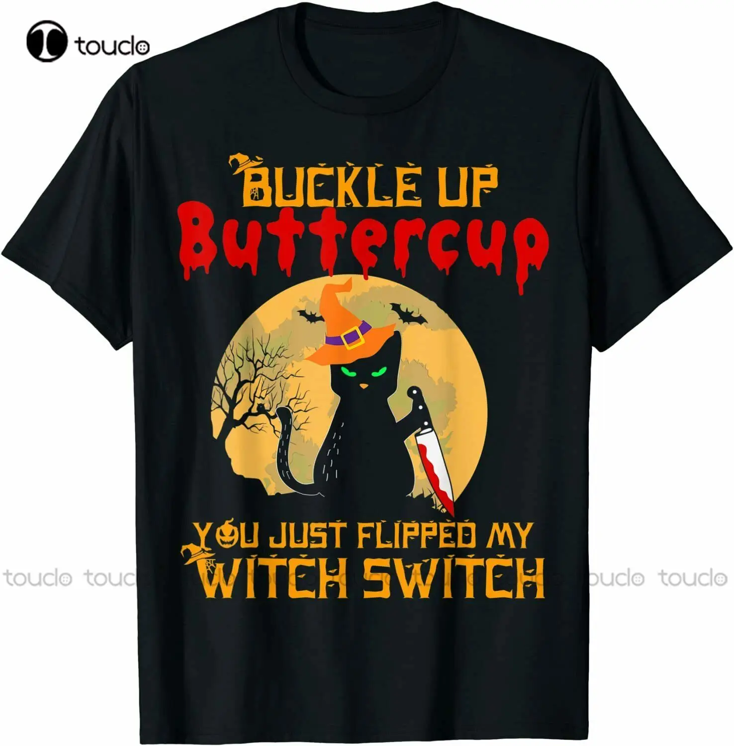 

New Buckle Up Buttercup You Just Flipped My Witch Switch Tshirt - Halloween Gift 80S Shirt