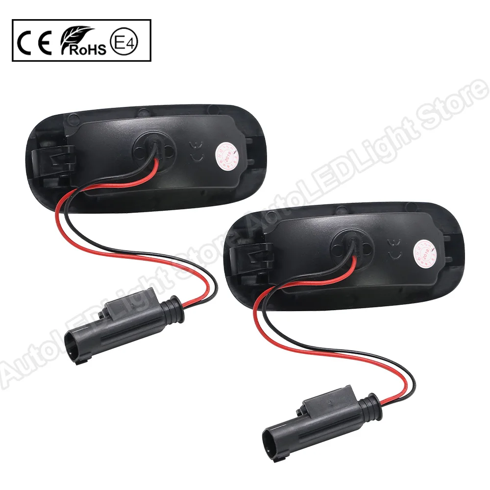 2X Копченый светодиодный Авто Боковой габаритный фонарь поворота светильник для
