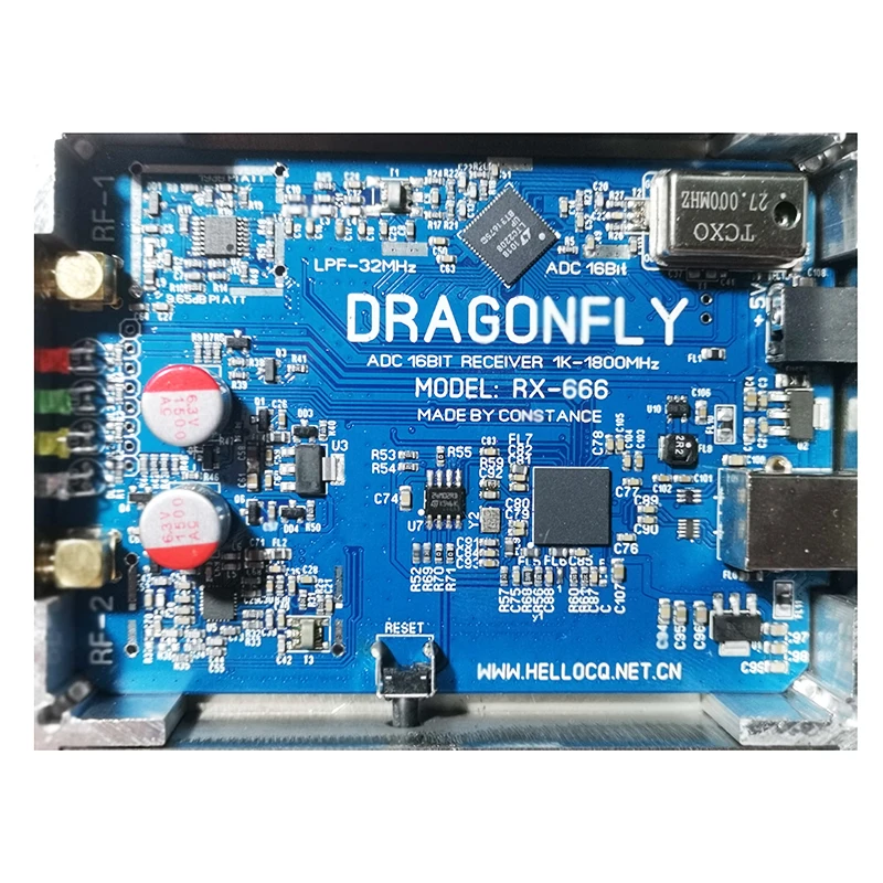0.1PPM TCXO LTC2208 ADC SDR приемник радио 1 кГц 1800 МГц 16 бит Дискретная широкополосная
