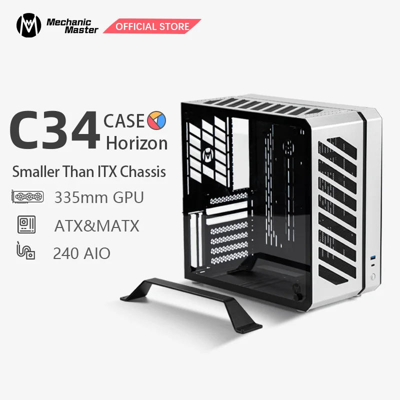 

Mechanic Master C34-Vision ATX Version MATX/ATX/EATX Motherboard&ATX Power＆162mm Tower Computer Case With Tempered Glass