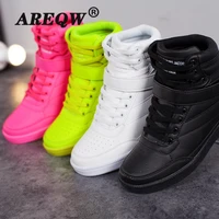 2021 new women sport shoes warm breathable black high top lace up canvas shoes for women running shoes basket femme