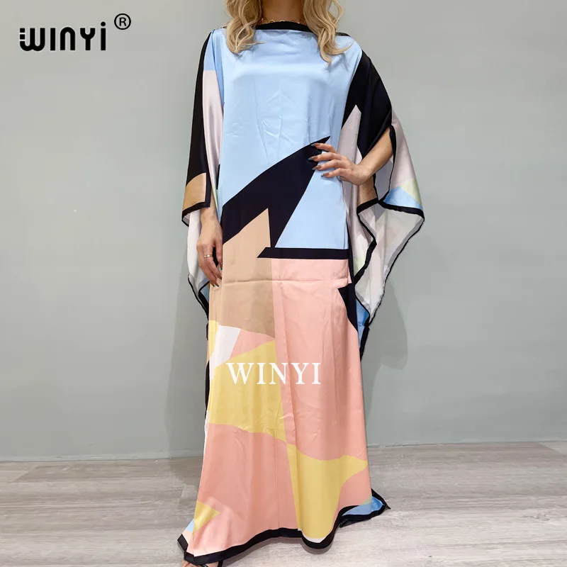 

WINYI Womens Boho Maxi Floral Araba плать Summer 2021 robe Women Elegant امرأة اللباسHoliday Beach Dress Sundress Party Dress