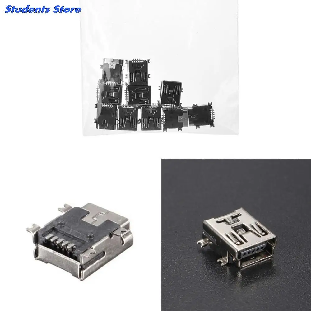 Hot 20 Pcs Micro USB Type B Female Socket 180 Degree 5-Pin SMD SMT Soldering Jack 2 Pack of 10 Connectors | Компьютеры и офис