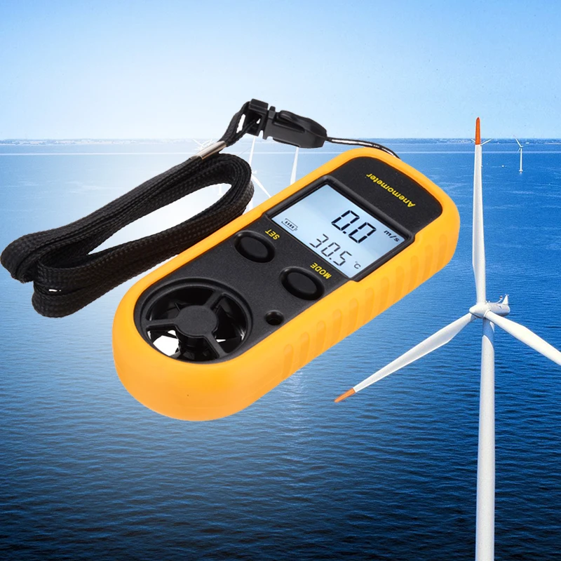 Портативный ручной анемометр Mayitr измеритель скорости воздуха с ЖК-дисплеем |