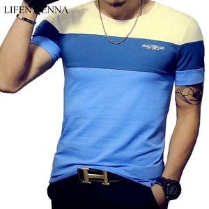 Мужская футболка с коротким рукавом, летняя, с круглым вырезом, в стиле пэчворк, размера плюс, в стиле хип-хоп, M-5XL