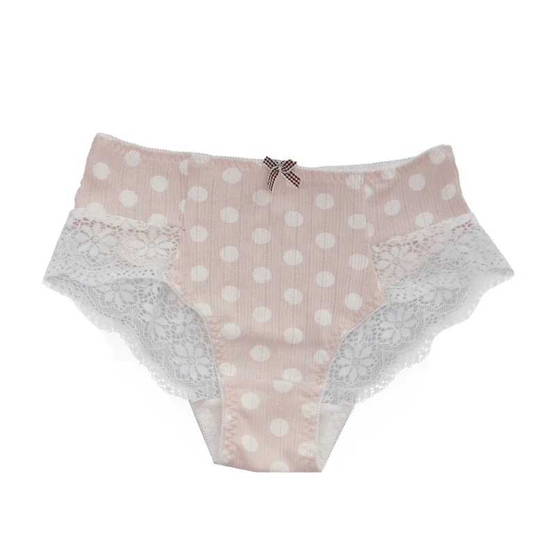 Женские трусики в горошек SP &amp CITY бесшовные хлопковые стиле ретро с милым бантом
