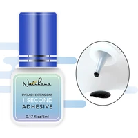 natuhana 5ml eyelash extension glue 1 second fast drying eyelashes adhesive pro black lash glue for makeup tool