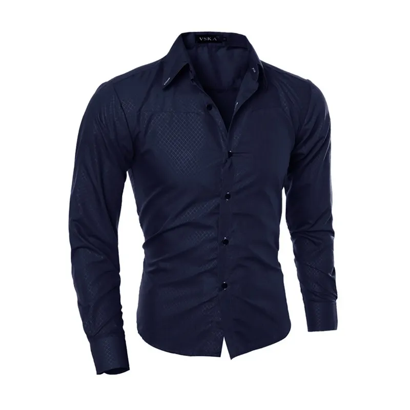 2019 осенняя одежда мужская деловая рубашка с длинным рукавом Тонкая королевская