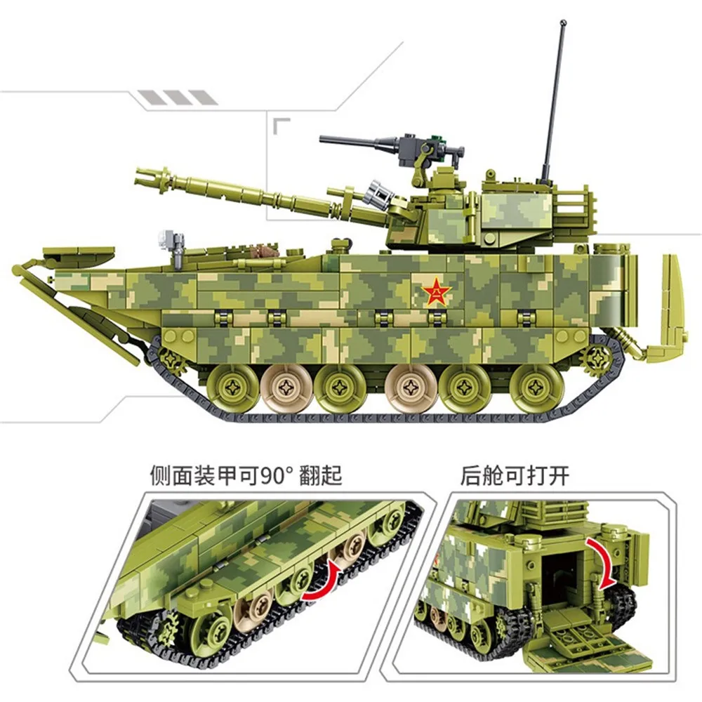 1208 шт World Legoings Танк бронированный автомобиль военные строительные блоки фигурки