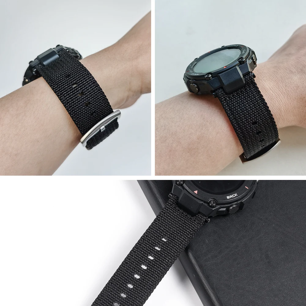 Ремешок нейлоновый для наручных часов Amazfit T-Rex брезентовый браслет зарядки Huami