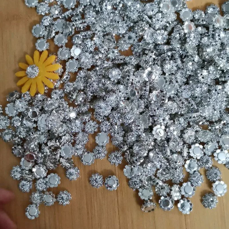 2016New 100 шт. DIY круглые металлические стразы маленькие кнопки для свадебного