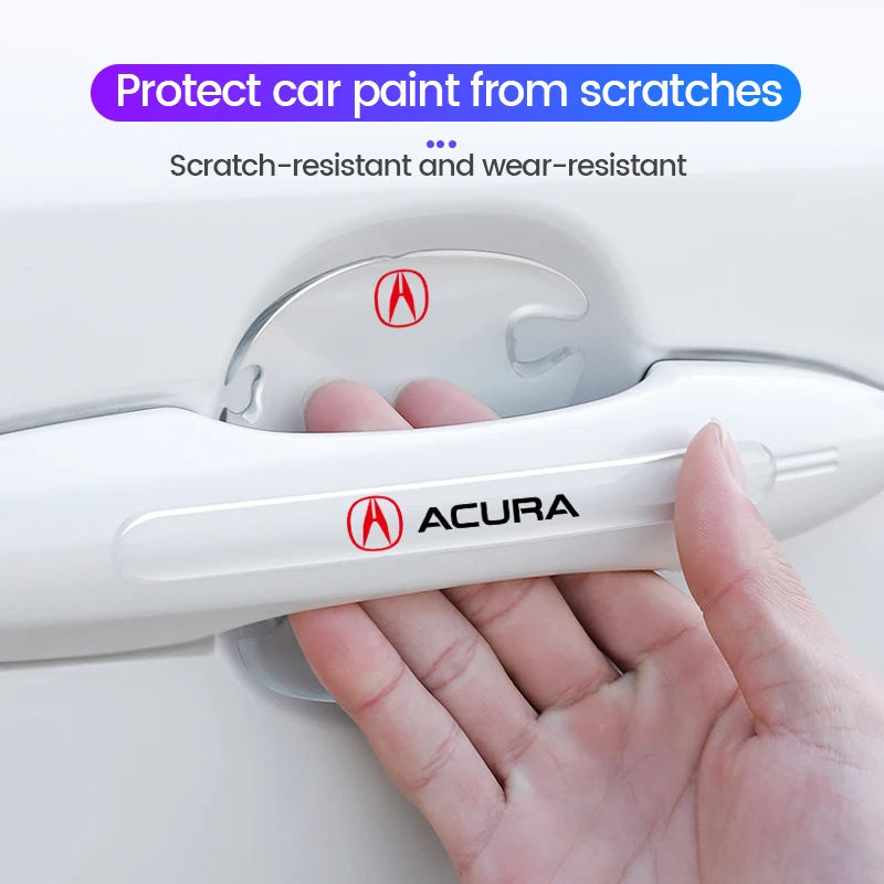 Наклейки на дверную ручку автомобиля защитные невидимые прозрачные наклейки с