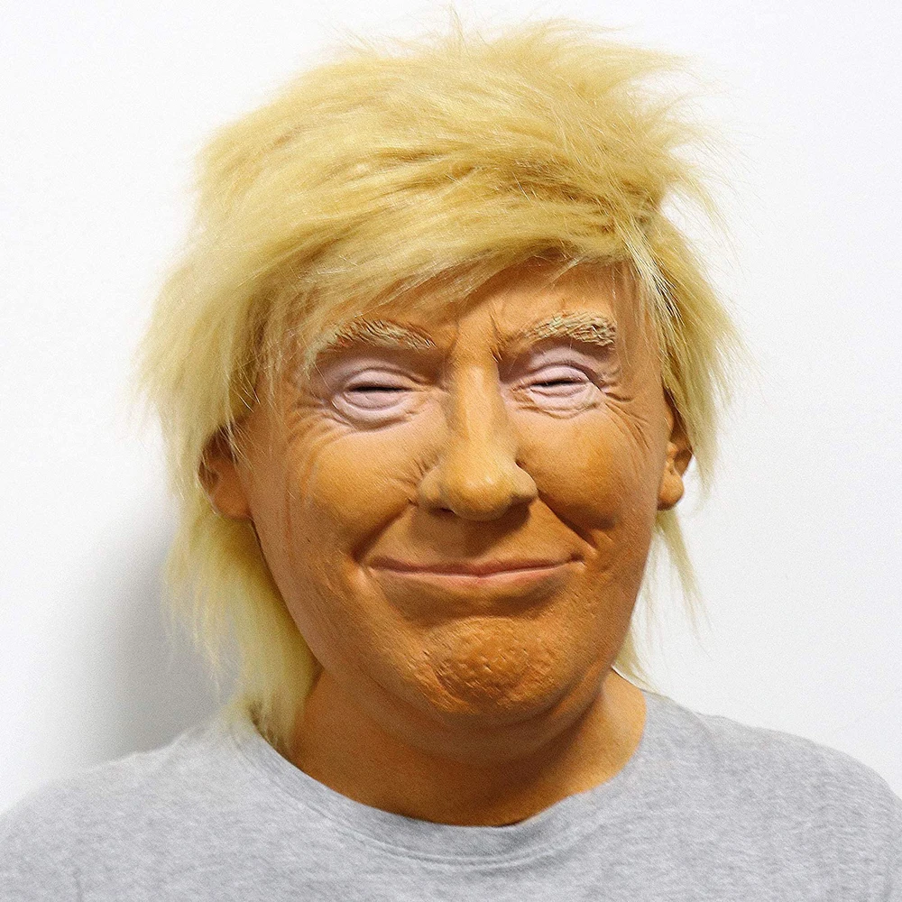 Дональда Трампа латексная маска Хэллоуин Пасхальный костюм вечерние Косплэй