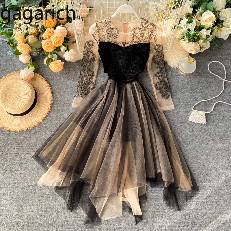 Gagarich женское сексуальное платье весеннее модное кружевное асимметричное