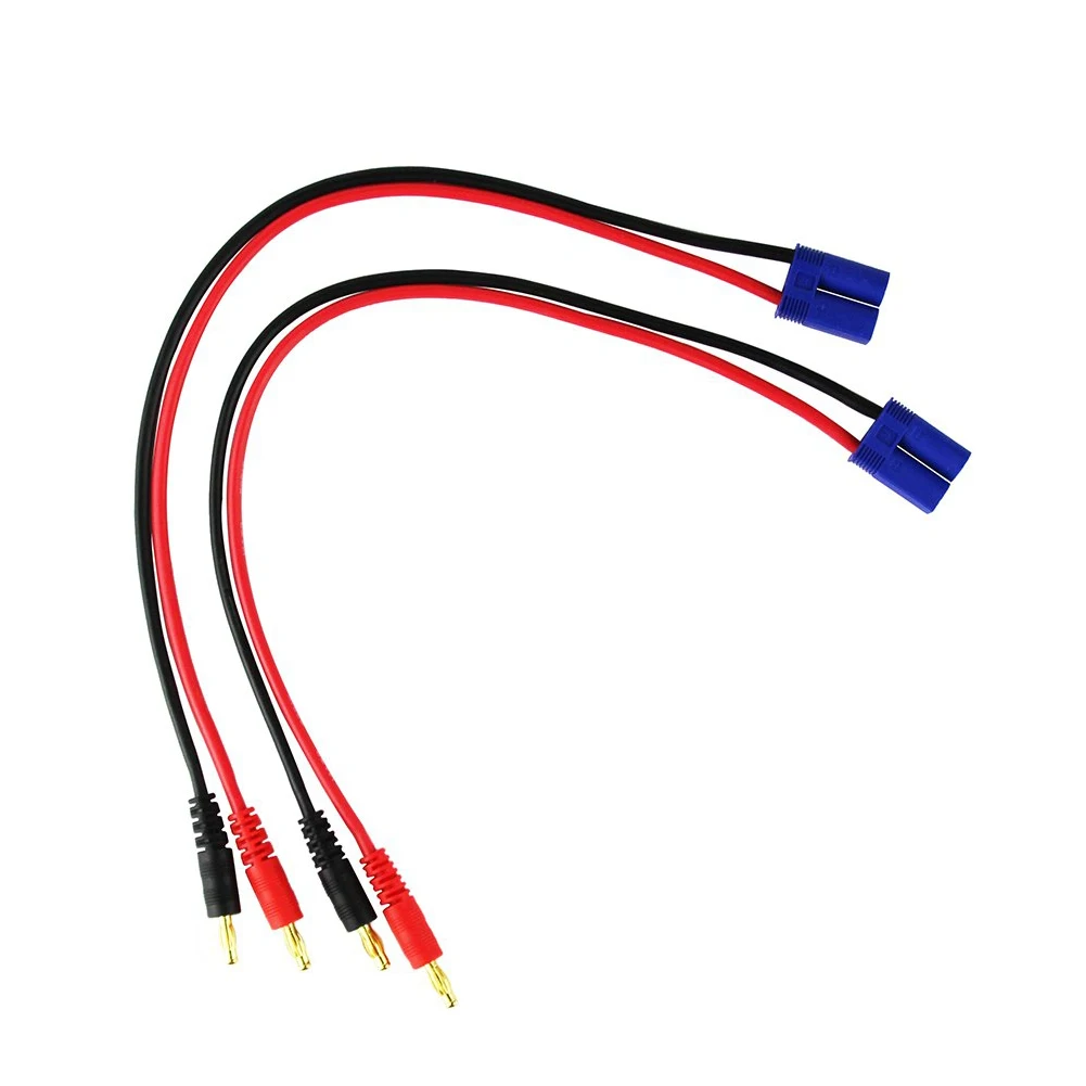 

2PCS EC5 Male Connector Plug 4mm Banana Battery Charge Lead Adapter Cable 11.8in Accessories