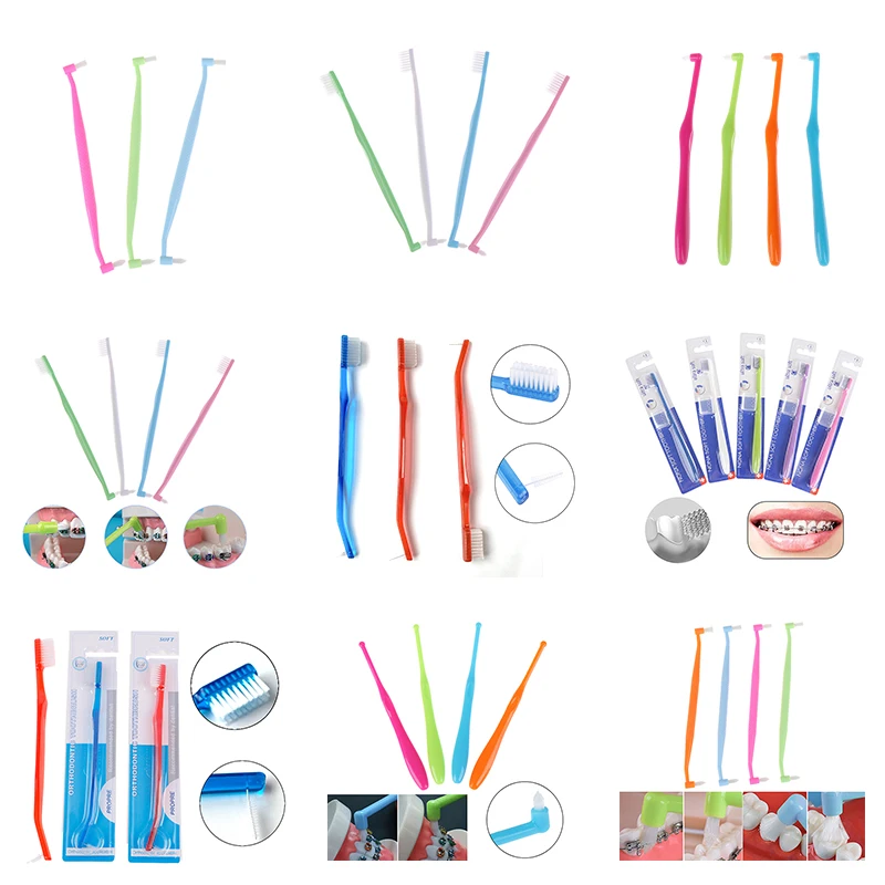 

1PCS Clean Orthodontic Braces Non Toxic Adult Orthodontic Toothbrushes Dental Tooth Brush U A Trim Soft Toothbrus فرشاة اسنان