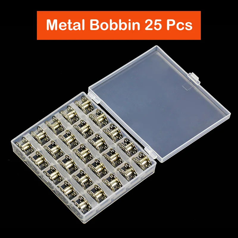 

25Pcs Clear Sewing Machine Bobbins Spools Empty Bobbins Spools Plastic Storage Box for Home Sewing Tools Accessories