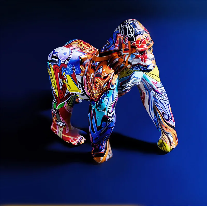 Граффити Горилла Художественная Скульптура LUCKY MONKEY Статуэтка Животное Статуя