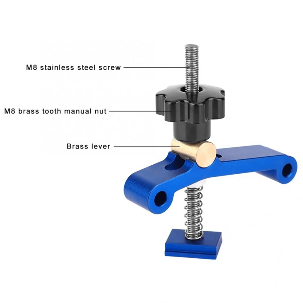 

Improved T-Track Platen Miter Track Clamping Blocks Chute Blocks Djustable Press Plate Hold Down Clamps For Woodworking Table