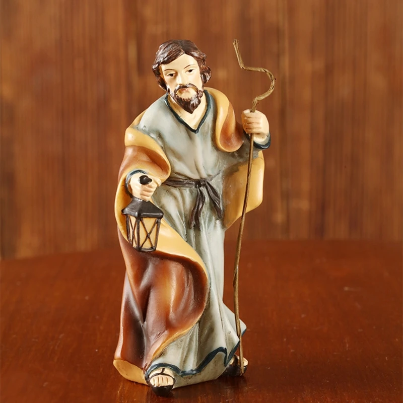 

11Pcs Born in Bethlehem Nativity Set - Nativity Sets for Indoor Home Decor Q6PD