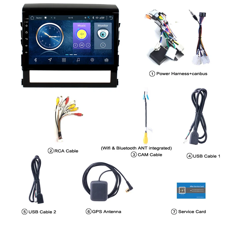 9 inch wanqi 8.1 car multimedia GPS navigation for toyota land cruiser 2016-2018 support WIFI rear view camera | Автомобили и