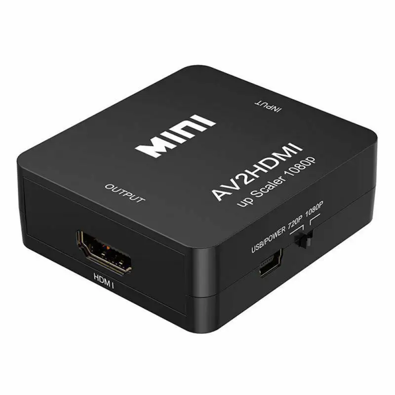 HDMI совместимый конвертер AV/RCA AV/CVSB L/R видеобокс HD видео 1080P 60 Гц HDMI2AV поддержка NTSC PAL