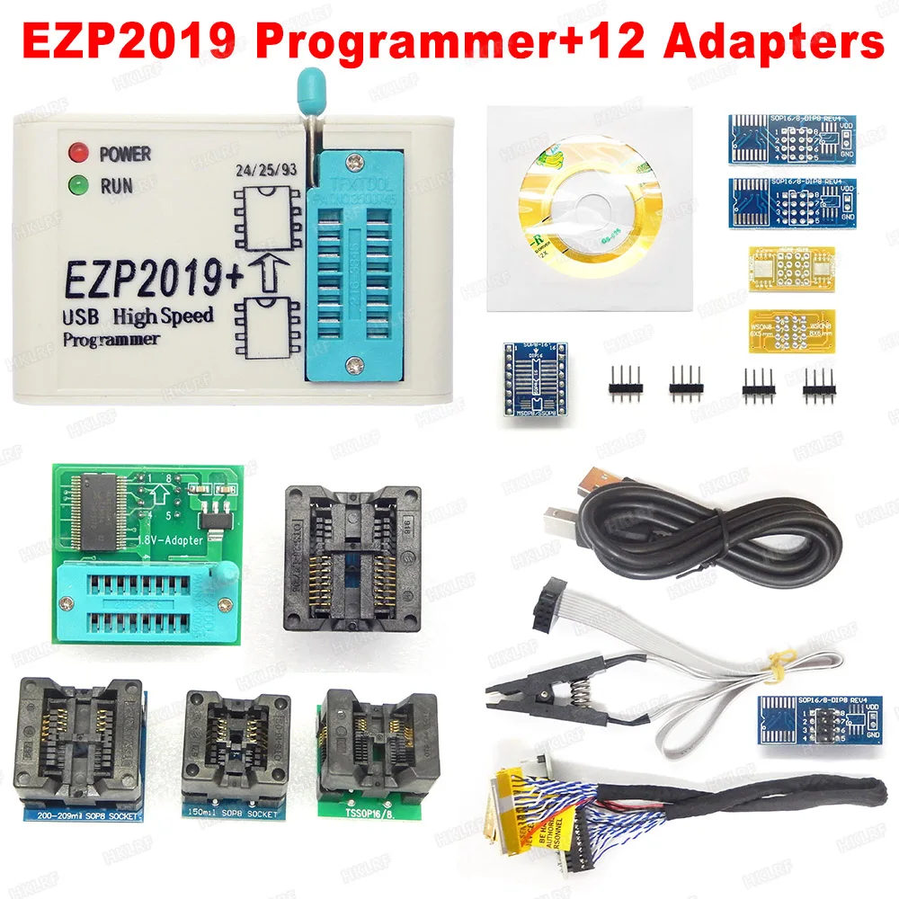 Высокоскоростной USB программатор EZP2019 + SPI с поддержкой 24 25 93 EEPROM флеш Bios