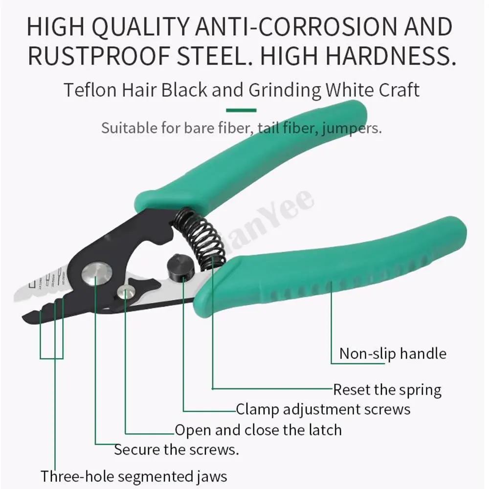 Стриппер TianYee для зачистки оптоволоконных кабелей, 3 порта, проводной Стриппер для зачистки инструменты Miller стали