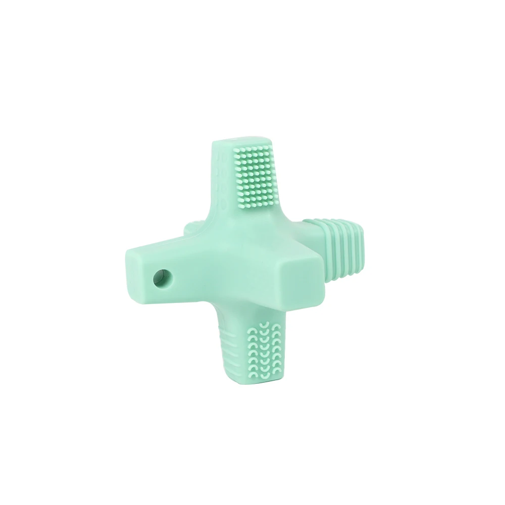 wooden TOY 1PC Baby Training Toothbrus Teething toy - Цвет: yyy981-04