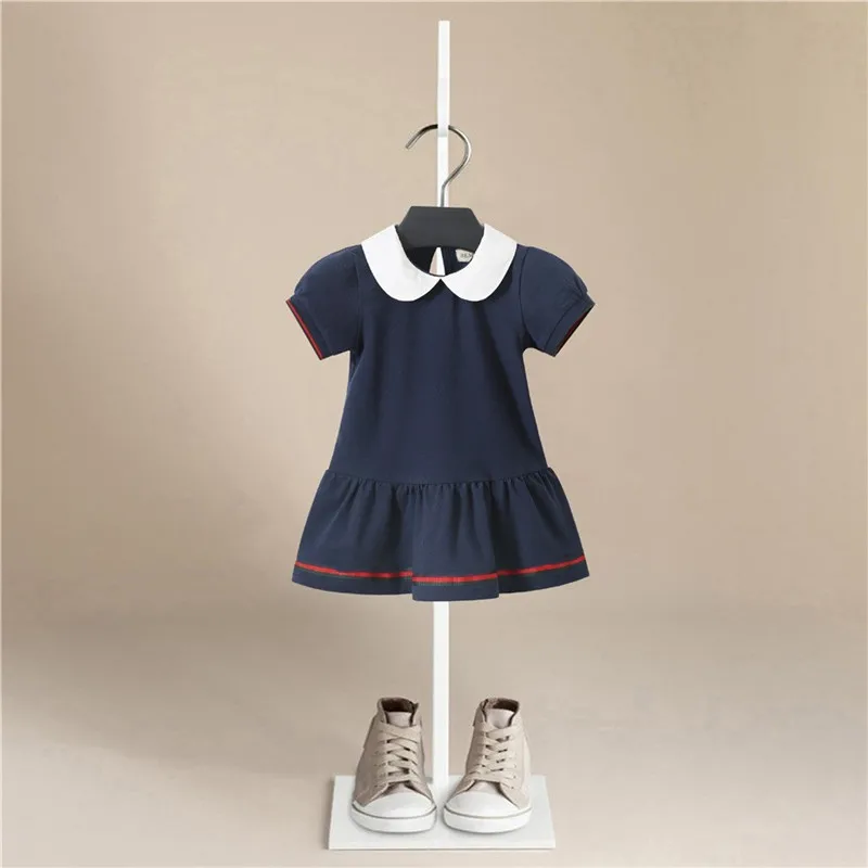 Baby Girl Dress Summer Cotton Pullover Toddler Kid Short Sleeve Clothes Sport Blouse Tennis Dresses 1-5 Years | Детская одежда и