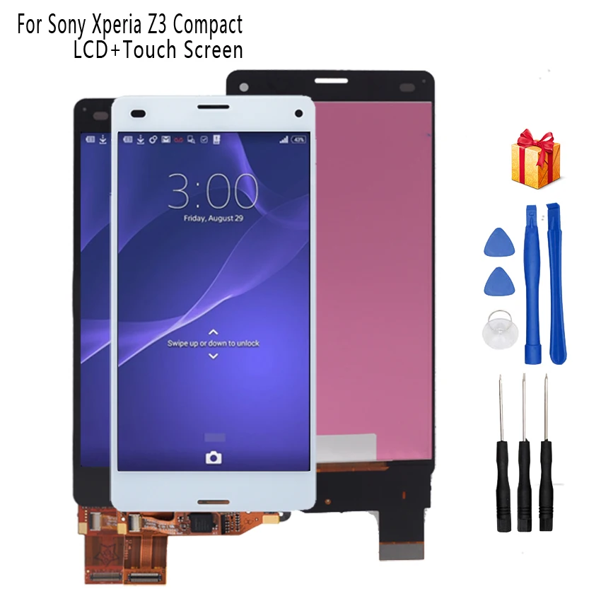 Для SONY Xperia Z3 Compact дисплей рамка Z3 Mini D5803 D5833 дигитайзер для SONY Xperia Z3 Compact ЖК-экран дисплей бесплатные инструменты