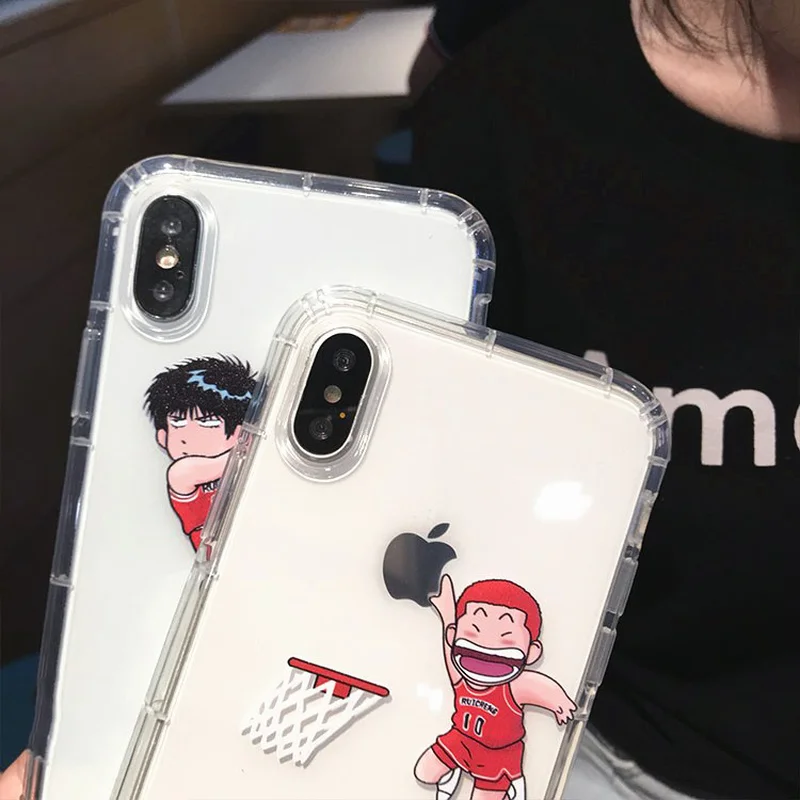 Милый мультяшный чехол Slam dunk с аниме для iPhone Xr XS Max 6 6S 7 8 Plus X противоударный