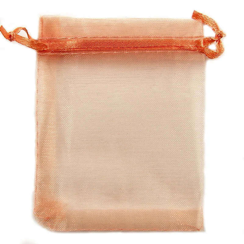 50 PCS Orange 50 шт., Сумка из органзы для упаковки ювелирных изделий, Подарочная Конфета для свадебной вечеринки, подарочная упаковка, мешочки для сладостей - Цвет: 50 PCS Orange